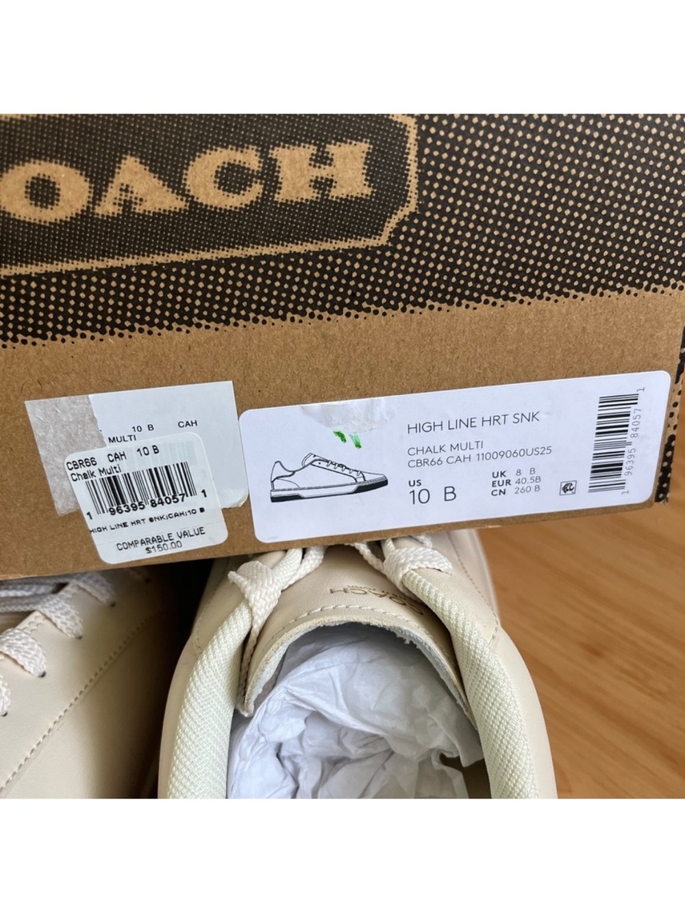 Coach High Line Sneaker With Heart Women 10.0 B # CBR66 - Picture 13 of 13
